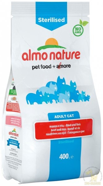 Almo Nature Adult Sterilised Z Wołowiną I Ryżem 2 Kg