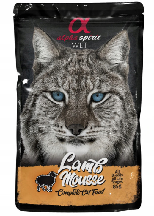 Alpha Spirit Alpha Spirit Wet Lamb Mousse Mokra Karma dla kota op 85g Alpha Spirit Alpha Spirit Wet Lamb Mousse Mokra Karma dla kota op 85g