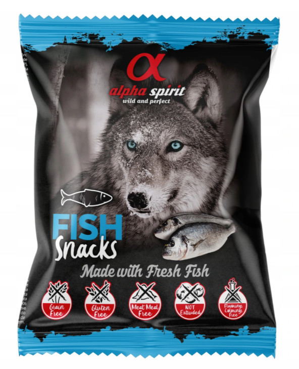 Alpha Spirit RYBA przysmaki treningowe 50g, kosteczki Alpha Spirit RYBA przysmaki treningowe 50g, kosteczki