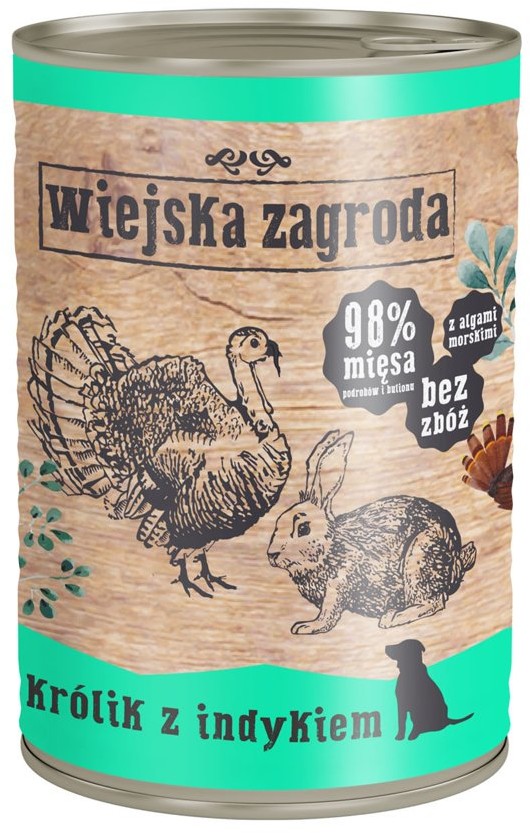 Alpha Spirit Wiejska Zagroda Królik z indykiem 400g 37551-uniw Alpha Spirit Wiejska Zagroda Królik z indykiem 400g 37551-uniw