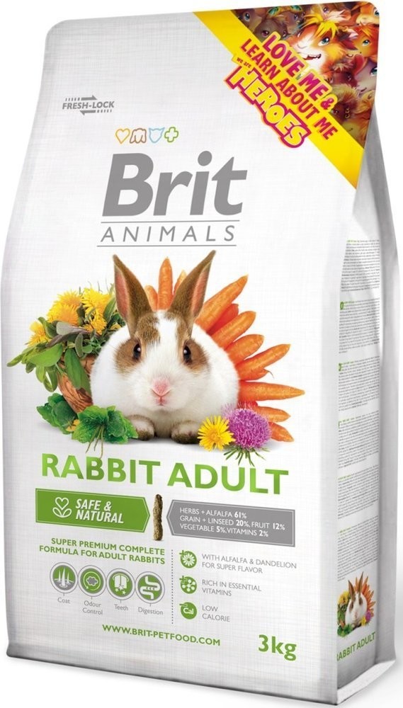 Animals Brit BRIT Rabbit Adult Complete 3kg dla królika 100005 Animals Brit BRIT Rabbit Adult Complete 3kg dla królika 100005