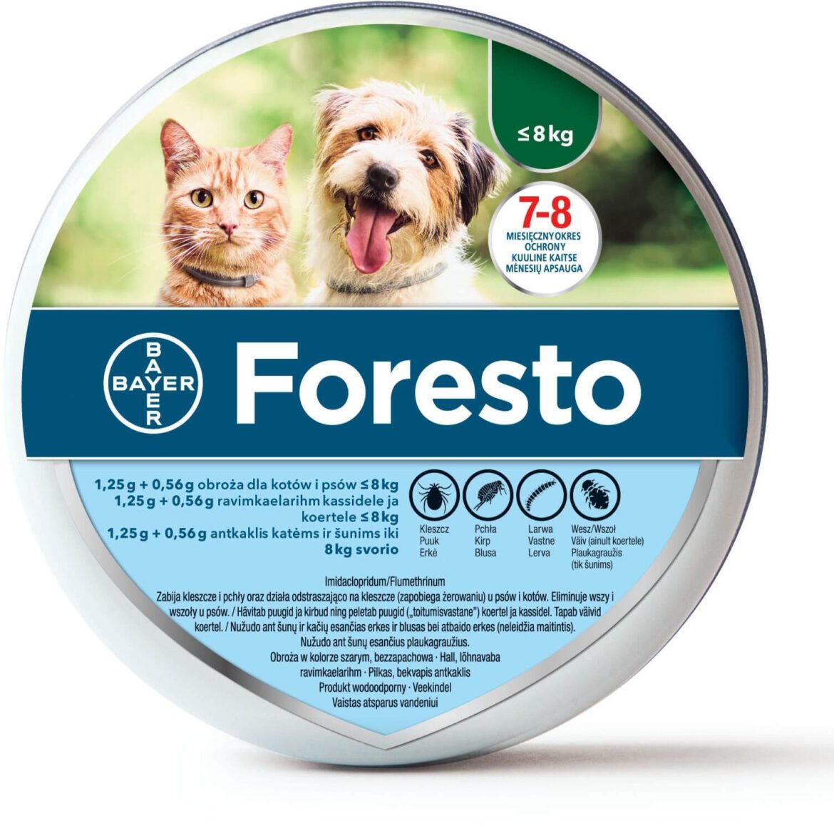 Bayer Foresto Obroża Dla Kotów I Małych Psów < 8Kg Bayer Foresto Obroża Dla Kotów I Małych Psów < 8Kg
