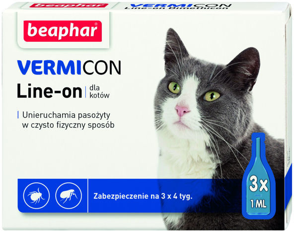 Beaphar VERMICON Line-on Kot pipeta 3 x 1ml)