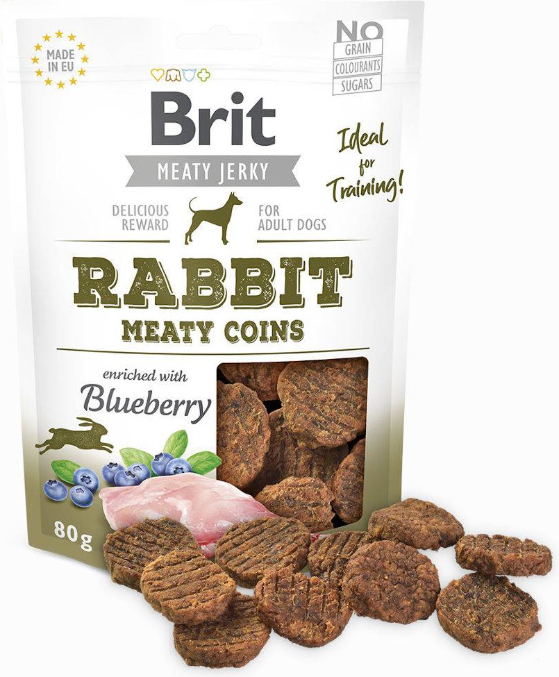 Brit Brit Jerky Snack – Rabbit Meaty Coins 80g Brit Brit Jerky Snack - Rabbit Meaty Coins 80g