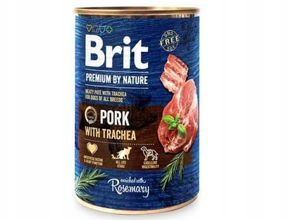 Brit Premium By Nature Puszka Wieprzowina z Tchawicą 400g Brit Premium By Nature Puszka Wieprzowina z Tchawicą 400g