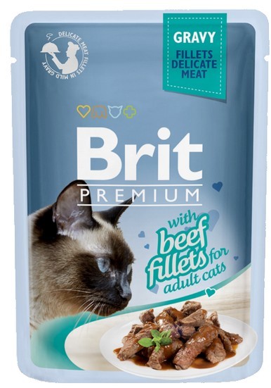 Brit Premium Kot Premium with Beef Fillets for Adult Cats GRAVY 85g Brit Premium Kot Premium with Beef Fillets for Adult Cats GRAVY 85g