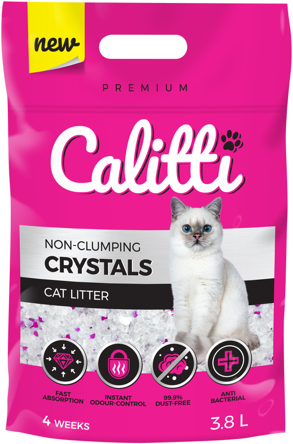Calitti CALITTI Crystals żwirek silikonowy 3,8L 39459-uniw Calitti CALITTI Crystals żwirek silikonowy 3,8L 39459-uniw