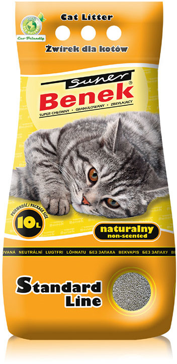 Certech Super Benek Standard Naturalny żwirek dla kota zbrylający 10l