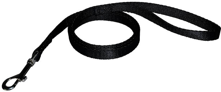 Chaba Smycz taśmowa kolor czarny 12mm 130cm