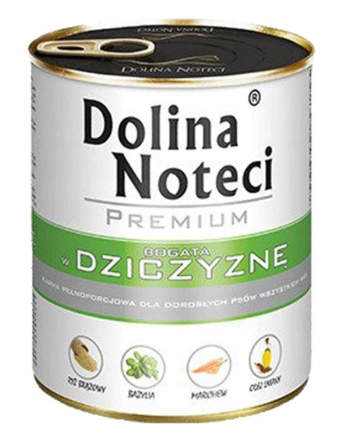 Dolina Noteci Premium Pies Dziczyzna Puszka 800g Dolina Noteci Premium Pies Dziczyzna Puszka 800g