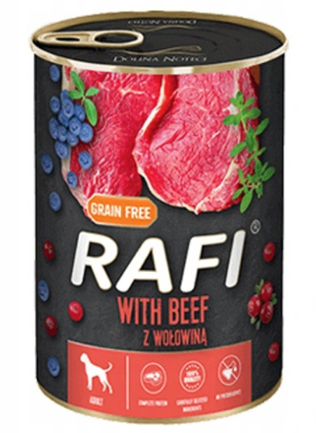 Dolina Noteci RAFI Beef z wołowiną 400 g mokra karma dla psa Dolina Noteci RAFI Beef z wołowiną 400 g mokra karma dla psa