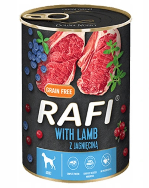 Dolina Noteci RAFI Lamb z jagnięciną 400 g mokra karma dla psa Dolina Noteci RAFI Lamb z jagnięciną 400 g mokra karma dla psa