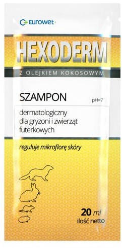 Eurowet Eurowet Szampon Hexoderm dla gryzoni i zwierząt futerkowych 20ml 19192-uniw Eurowet Eurowet Szampon Hexoderm dla gryzoni i zwierząt futerkowych 20ml 19192-uniw