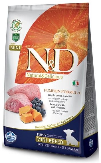 Farmina N&D Grain Free Puppy Mini Pumpkin Lamb&Blueberry Farmina N&D Grain Free Puppy Mini Pumpkin Lamb&Blueberry