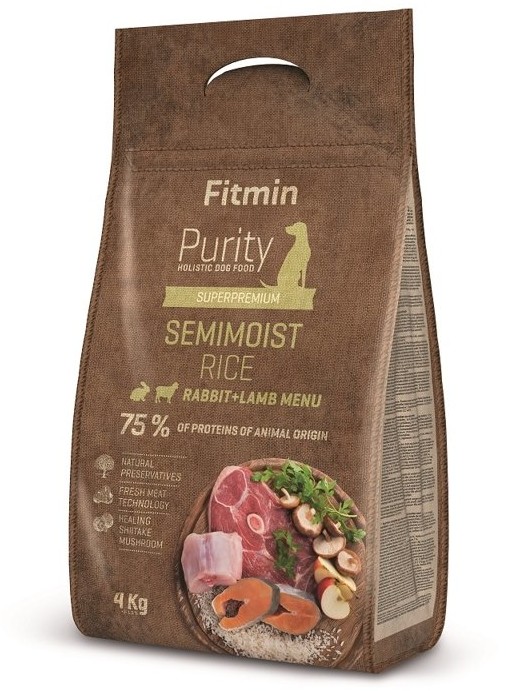 Fitmin Purity Semimoist Rabbit, Lamb&Rice 4 kg