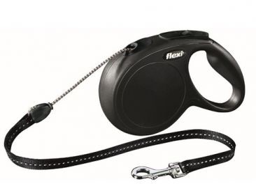 Flexi New Classic Smycz Linka M 8M Czarna [Fl-2825]
