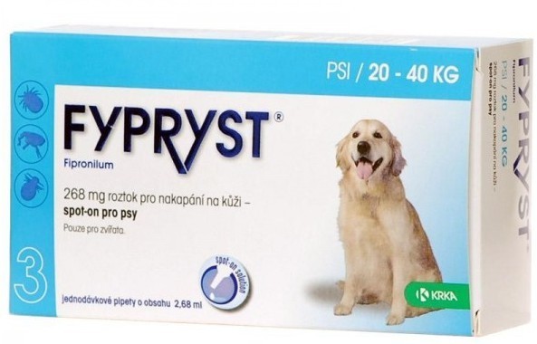 Fypryst spot-on dla psów 20-40kg 1 tubka x 2,68 ml Fypryst spot-on dla psów 20-40kg 1 tubka x 2,68 ml