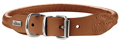 HUNTER Hunter obroża round und soft Elk ze skóry łosia, 38-42 cm, koniak