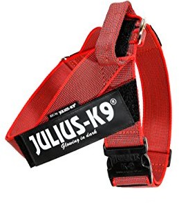 Julius-K9 Color & Gray szelki pasowe IDC, 3, czerwony/szary 16503-IDC-R-15