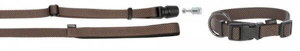 Kerbl Zestaw GoLeyGo obroża+smycz taśmowa z Adaptrem 25mm x 40-65cm 2cm x 1.4-2m,brązowa,M,max.60kg Kerbl Zestaw GoLeyGo obroża+smycz taśmowa z Adaptrem 25mm x 40-65cm 2cm x 1.4-2m,brązowa,M,max.60kg
