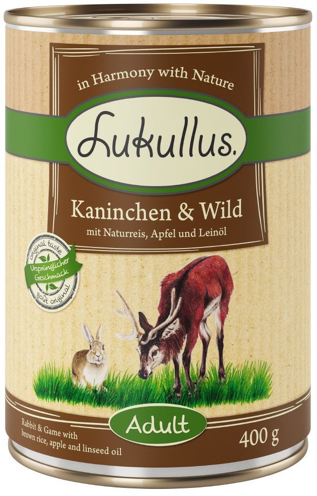 Lukullus Dziki królik i indyk – 6 x 400 g Lukullus Dziki królik i indyk - 6 x 400 g