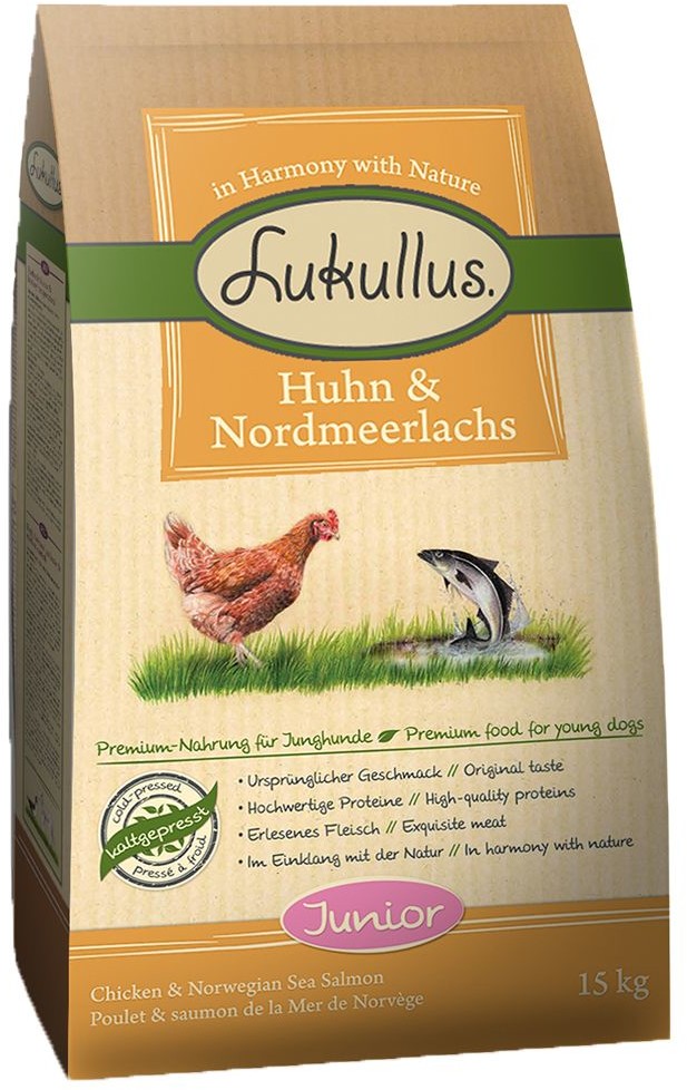 Lukullus Junior Kurczak z łososiem 10 kg Lukullus Junior Kurczak z łososiem 10 kg