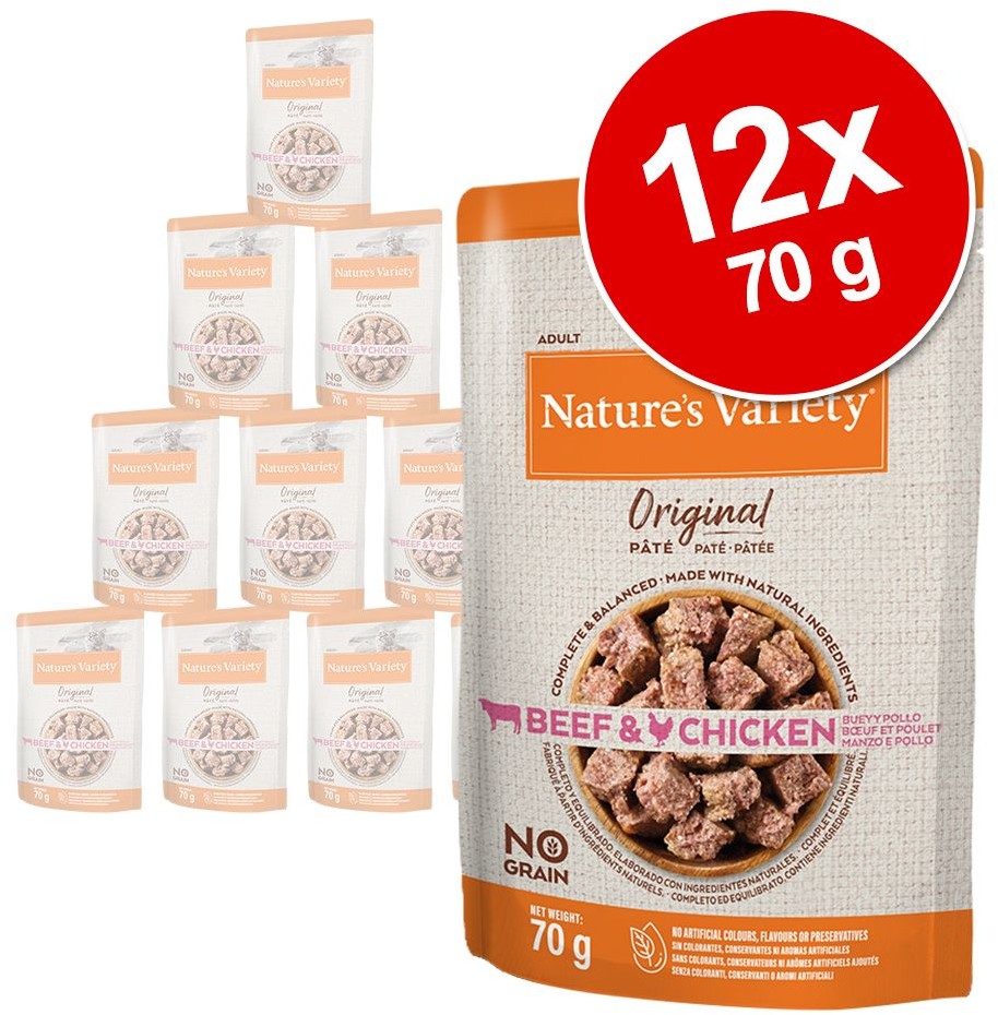Natures Variety Nature’s Variety Original Paté No Grain, 12 x 70 g – Induk Natures Variety Nature's Variety Original Paté No Grain, 12 x 70 g - Induk