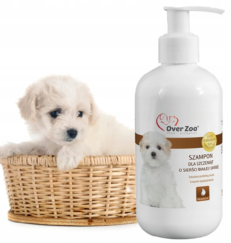 Over Zoo Szampon dla szczeniąt o jasnej/białej sierści 250ml MS_13896 Over Zoo Szampon dla szczeniąt o jasnej/białej sierści 250ml MS_13896
