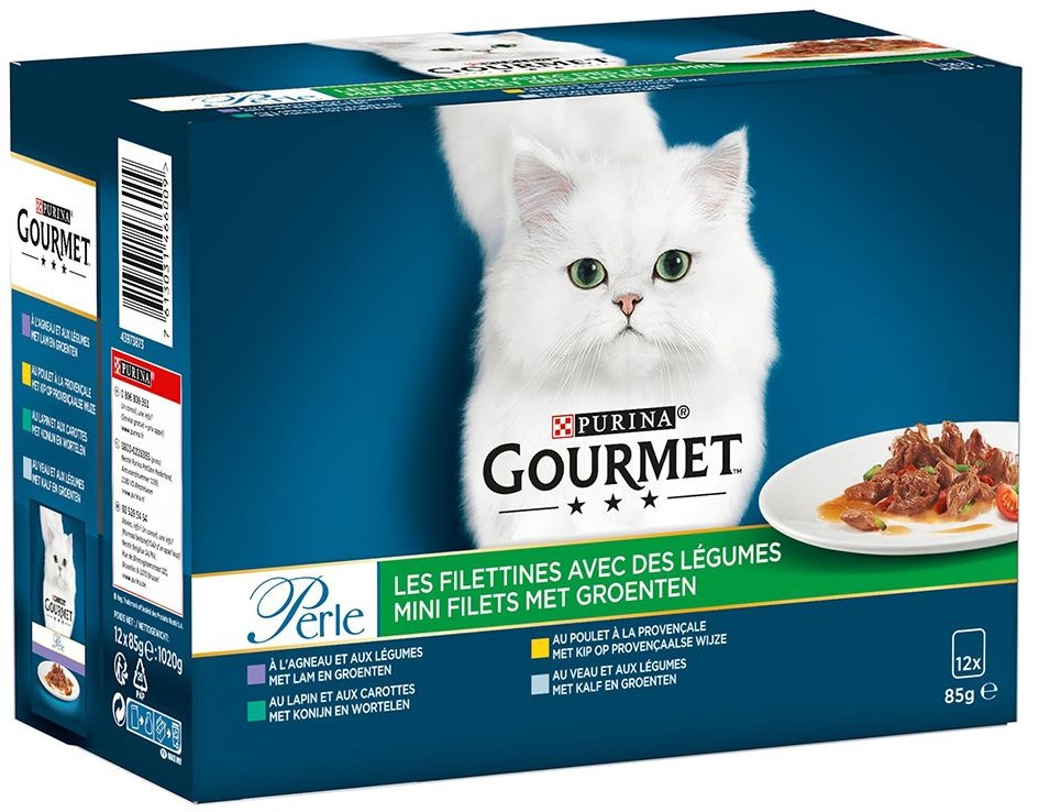 Purina Gourmet Perle, 12 x 85 g – Wykwintne paski z warzywami Purina Gourmet Perle, 12 x 85 g - Wykwintne paski z warzywami