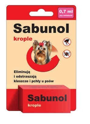 Sabunol – krople przeciw pchłom i kleszczom 0,7 ml Sabunol - krople przeciw pchłom i kleszczom 0,7 ml