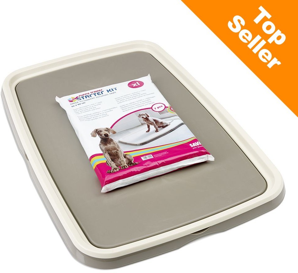 Savic Puppy Trainer Starter Set, kuweta i wkładki – M, kuweta i 7 podkładek Savic Puppy Trainer Starter Set, kuweta i wkładki - M, kuweta i 7 podkładek