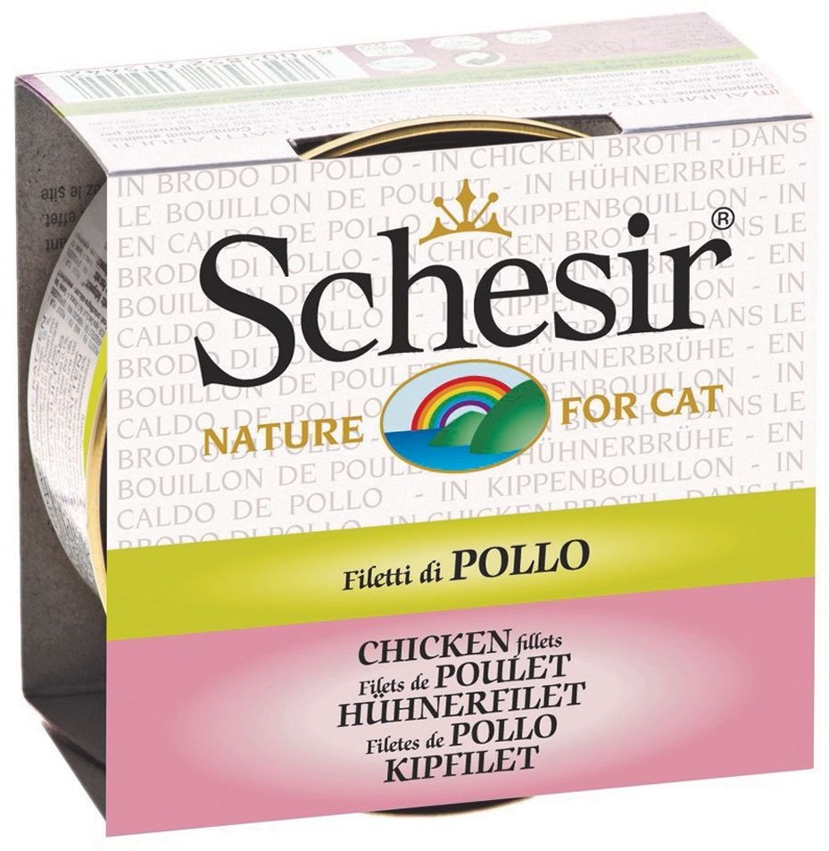Schesir w bulionie, 6 x 70 g – Filet z kurczaka z doradą Schesir w bulionie, 6 x 70 g - Filet z kurczaka z doradą