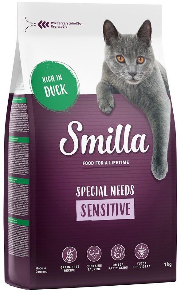 Smilla Adult Sensitive bez zbóż kaczka 1 kg Smilla Adult Sensitive bez zbóż kaczka 1 kg
