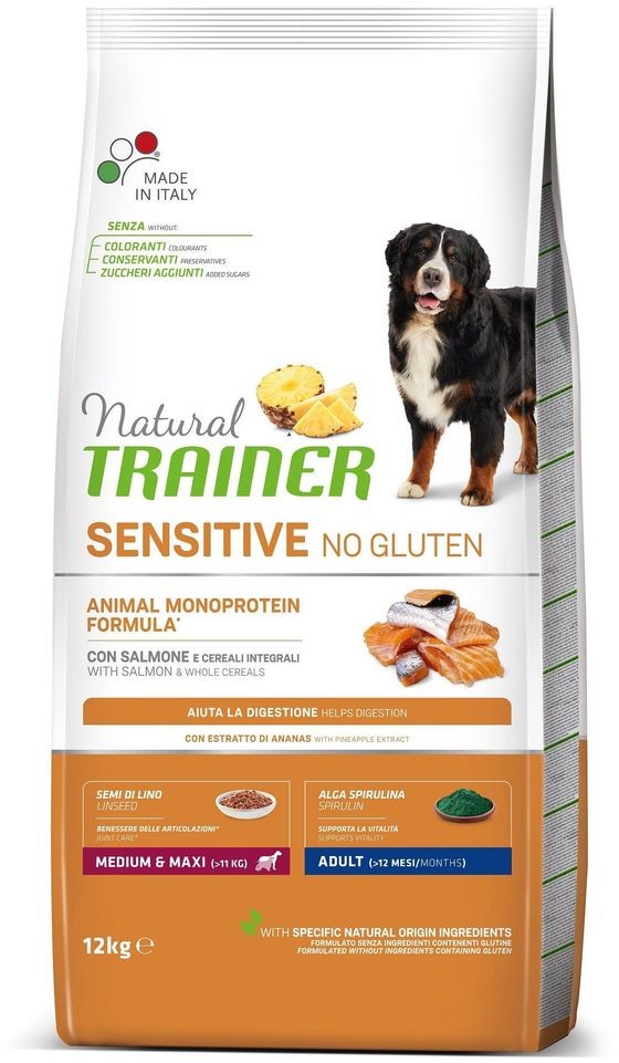 Trainer Sensitive No Gluten Adult Medium&Maxi 12 kg Trainer Sensitive No Gluten Adult Medium&Maxi 12 kg
