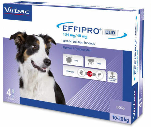 Virbac EFFIPRO Duo pies M 10-20 kg pipeta 4 x 1,34ml) 55055-uniw Virbac EFFIPRO Duo pies M 10-20 kg pipeta 4 x 1,34ml) 55055-uniw