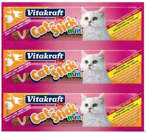 Vitakraft VITAKRAFT Cat-Stick Mini - przekąska z indykiem i baraniną 3x18g 0A9C-949A6