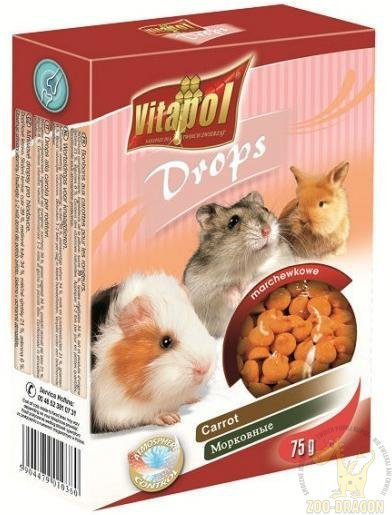 Vitapol 1036 Drops Menu Dropsy Marchewkowy dla gryzoni 75g ZVP-1036 Vitapol 1036 Drops Menu Dropsy Marchewkowy dla gryzoni 75g ZVP-1036