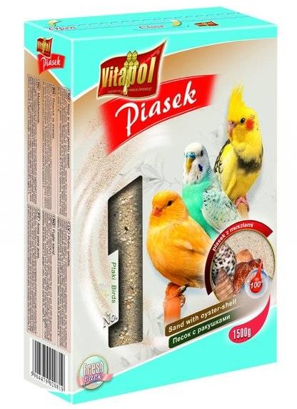 Vitapol Piasek dla ptaków 2081 z muszlami 1,5 kg Vitapol Piasek dla ptaków 2081 z muszlami 1,5 kg