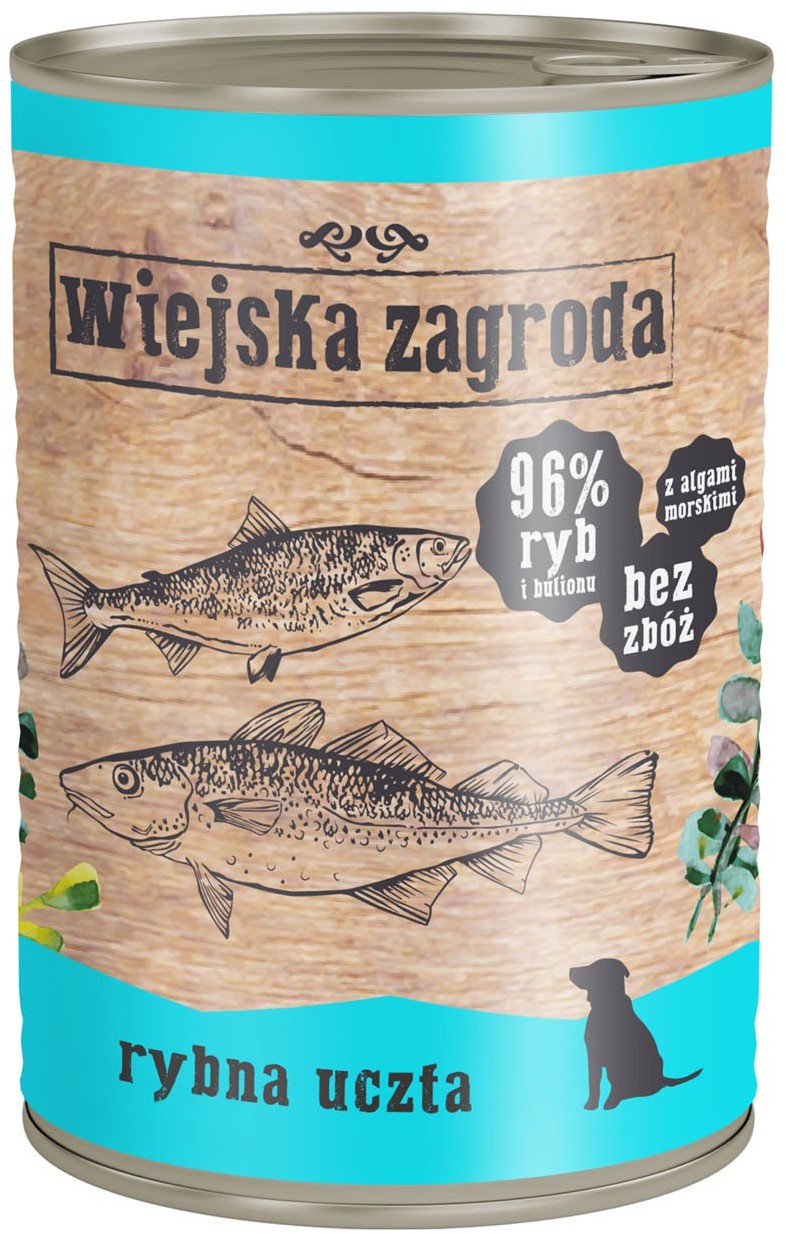 Wiejska Zagroda Karma z rybami dla psa 400g Wiejska Zagroda Karma z rybami dla psa 400g