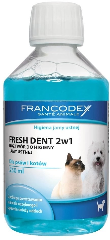 ZOLUX FRANCODEX Fresh dent płyn do higieny jamy ustnej dla psów i kotów 250ml FR179120 ZOLUX FRANCODEX Fresh dent płyn do higieny jamy ustnej dla psów i kotów 250ml FR179120