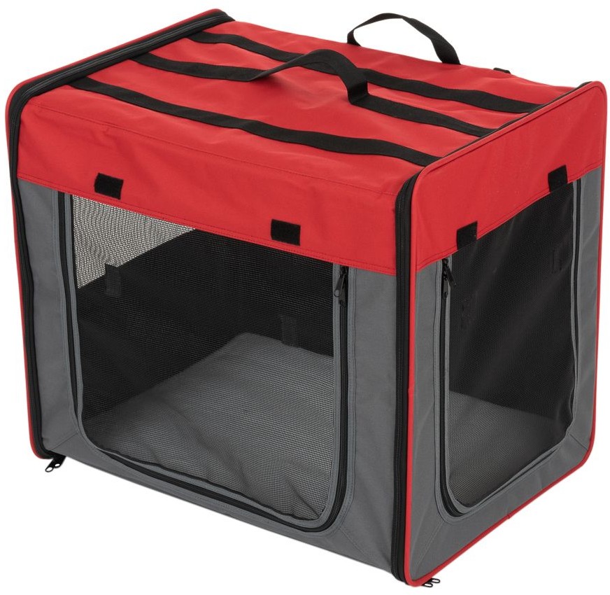 zooplus Exclusive Torba podróżna First Class Basic M dł x szer x wys 61 x 46 x 53,5 cm czerwono-szara